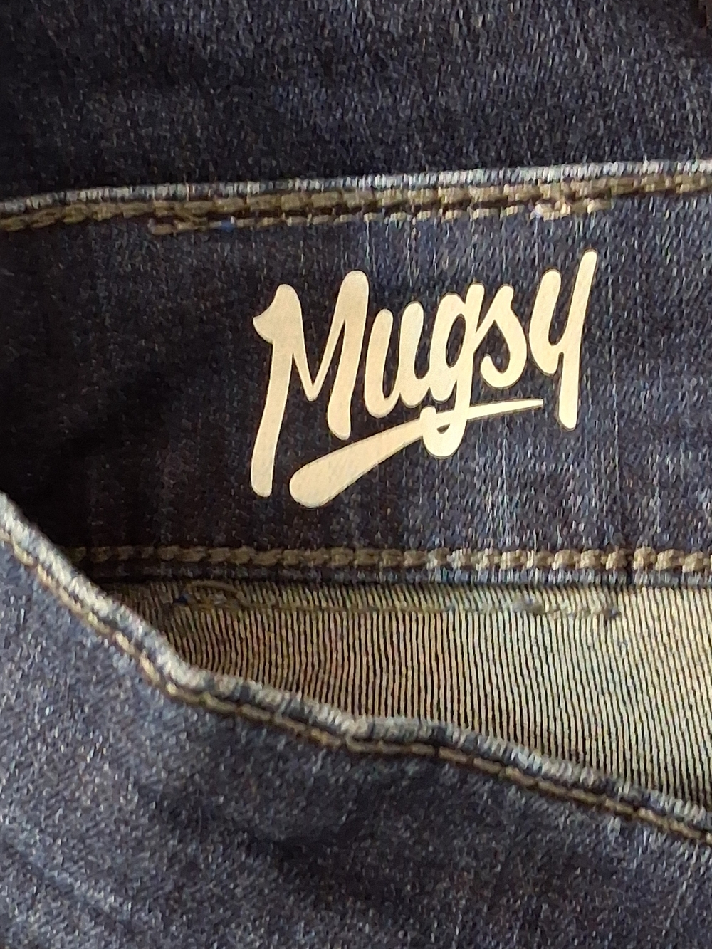 Mugsy Fultons Casual Indigo Jeans with Branded Patch - Picture 5 of 7